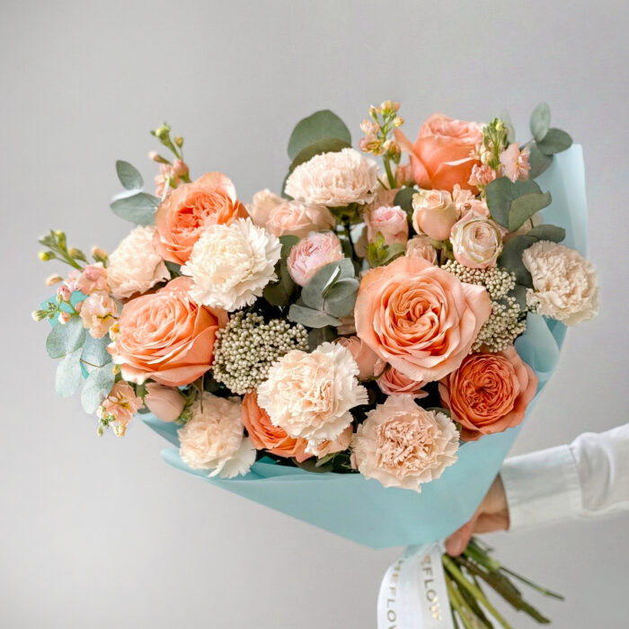Tenderness - the hand-tied bouquet, wrapped