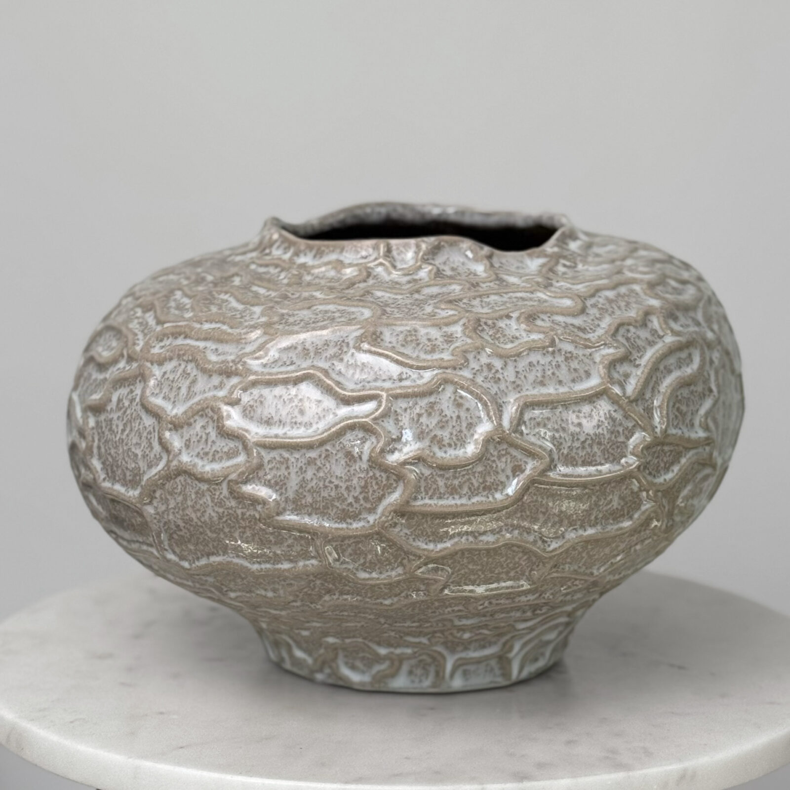 beige sculpted vase Sage Sculptural Vase 7 1/2 in