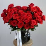 50 Red Roses & Vase