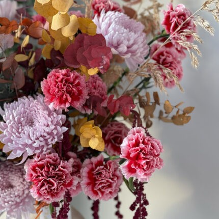 Oil Painting flower arrangement in a vase