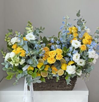 Lemonbird flower basket