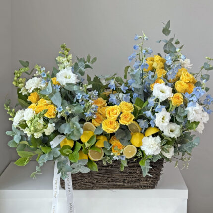 Lemonbird flower basket