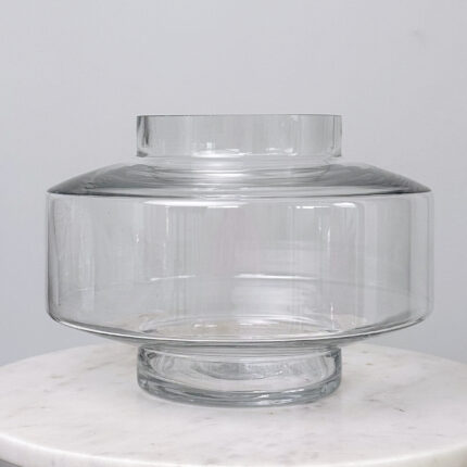 Large Clear Glass Vase 7 in