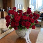 50 Scarlet Roses & Vase