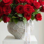 50 Scarlet Roses & Vase