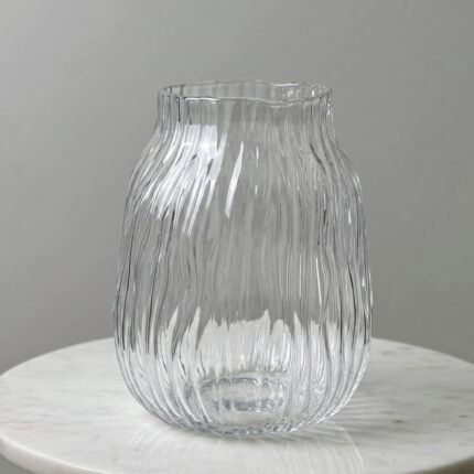 Clear Glass Vase 8 in